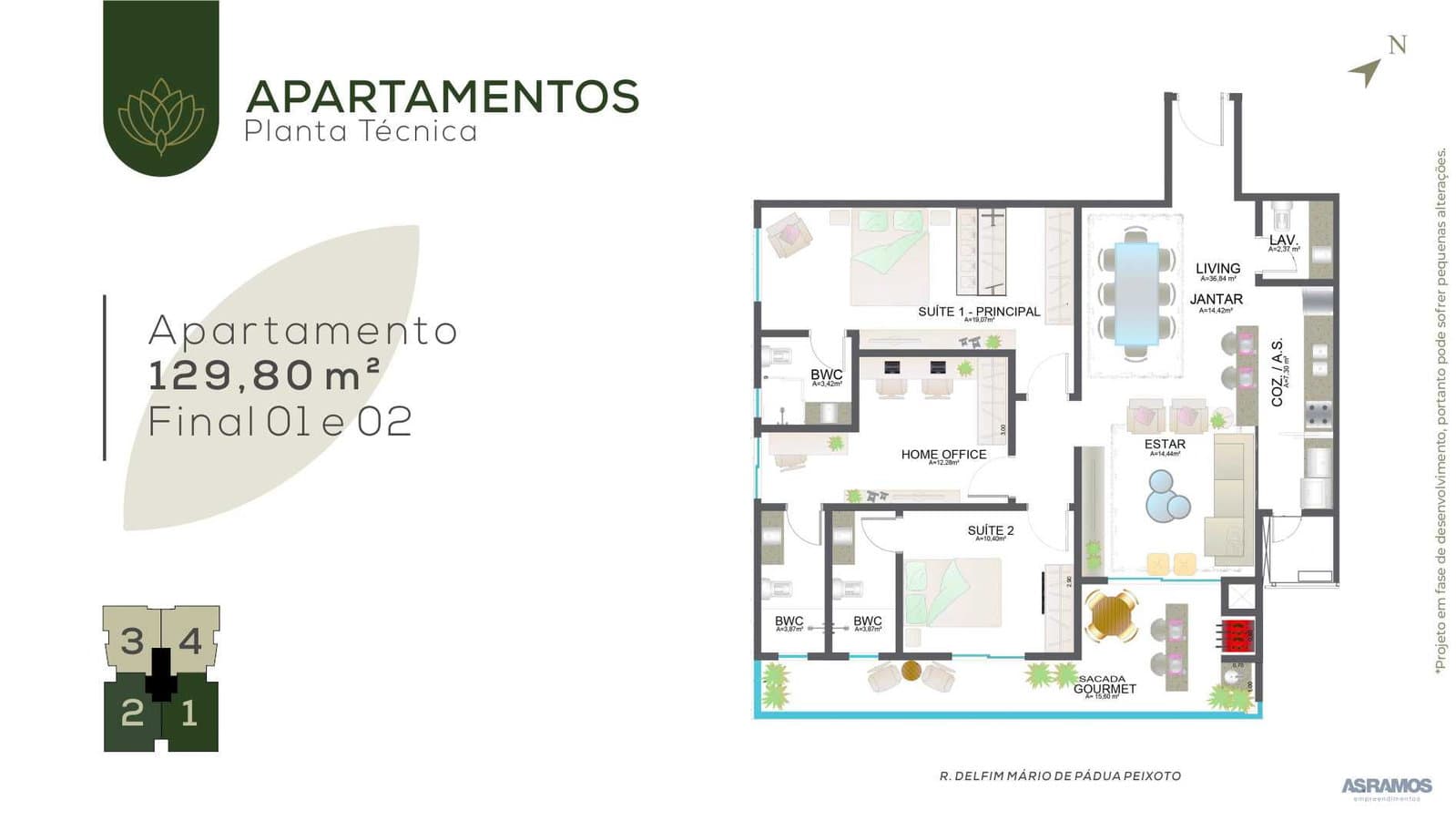 Planta 1 de Jardins da Brava