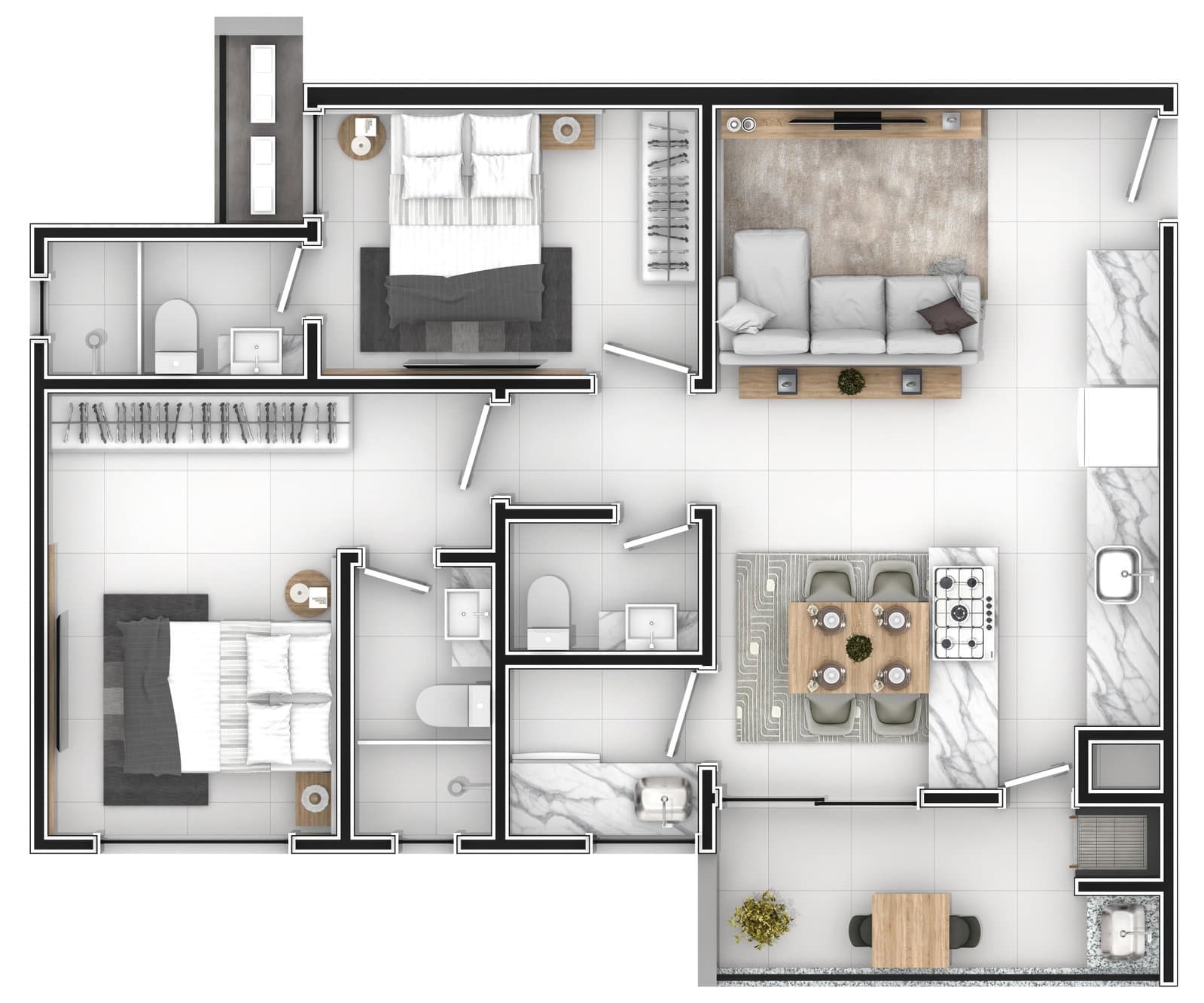 Planta 1 de Residencial Lago di Lucerna