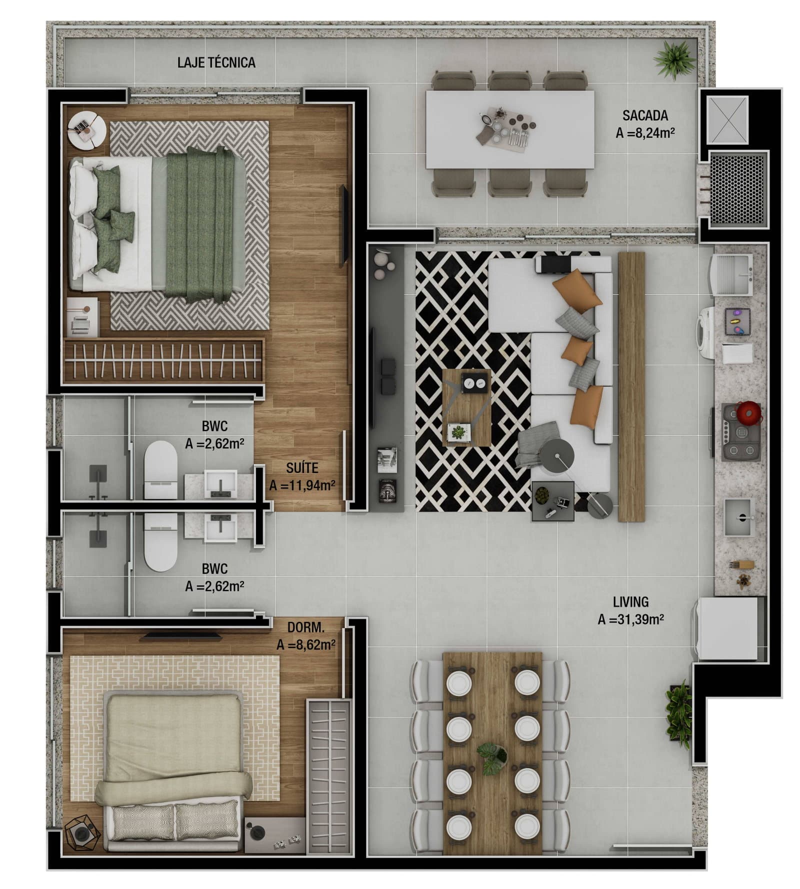Planta 1 de Brava Garden