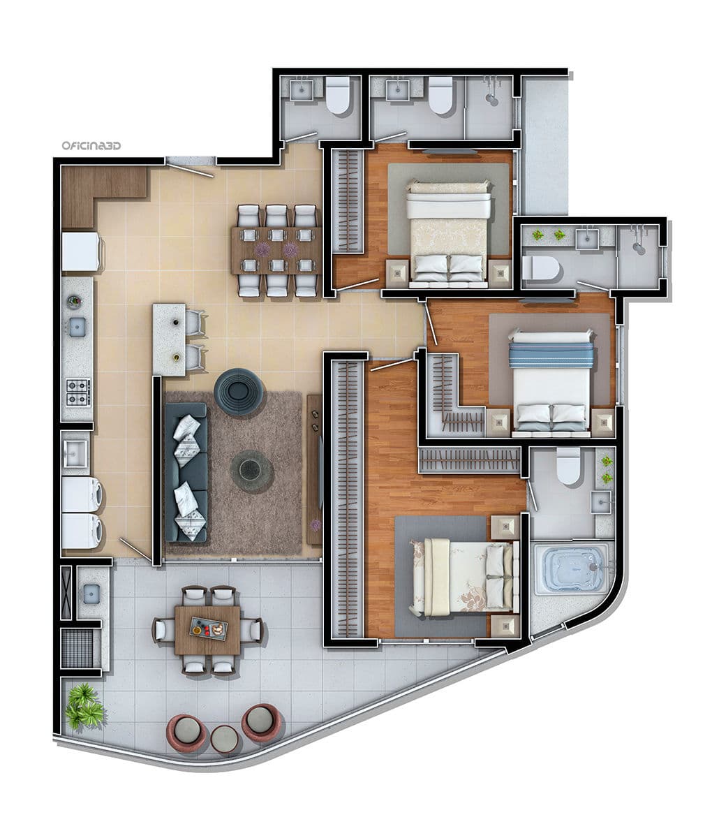 Planta 1 de Atmos Beach