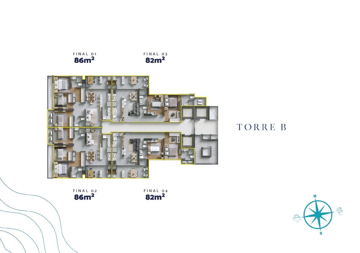 Planta 2 de Lotisa Torres da Brava - Sirena