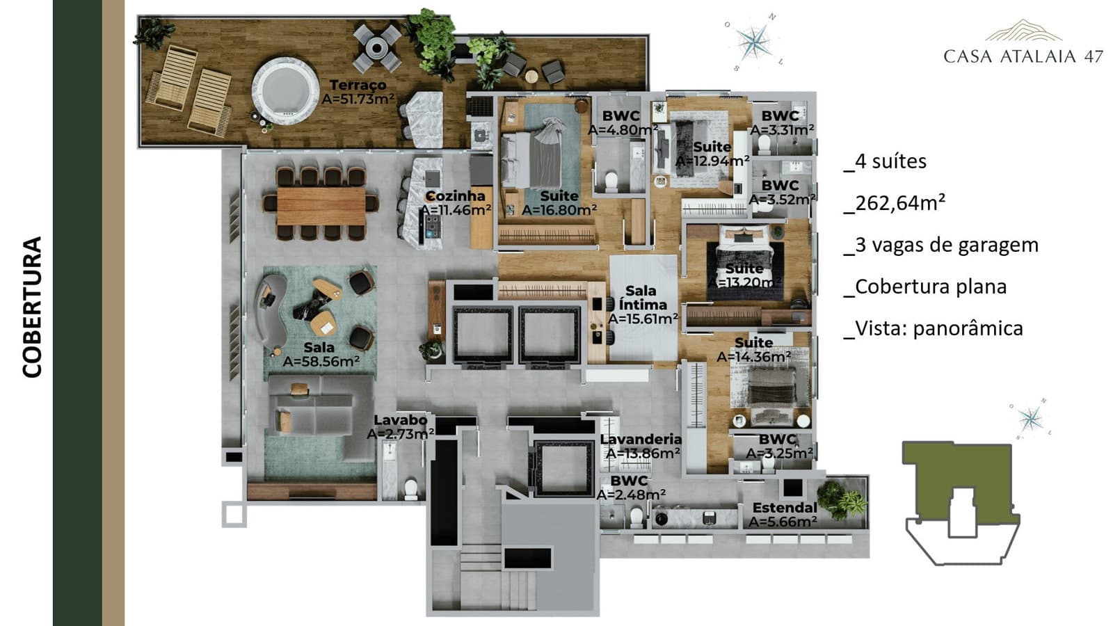 Planta 8 de Casa Atalaia 47