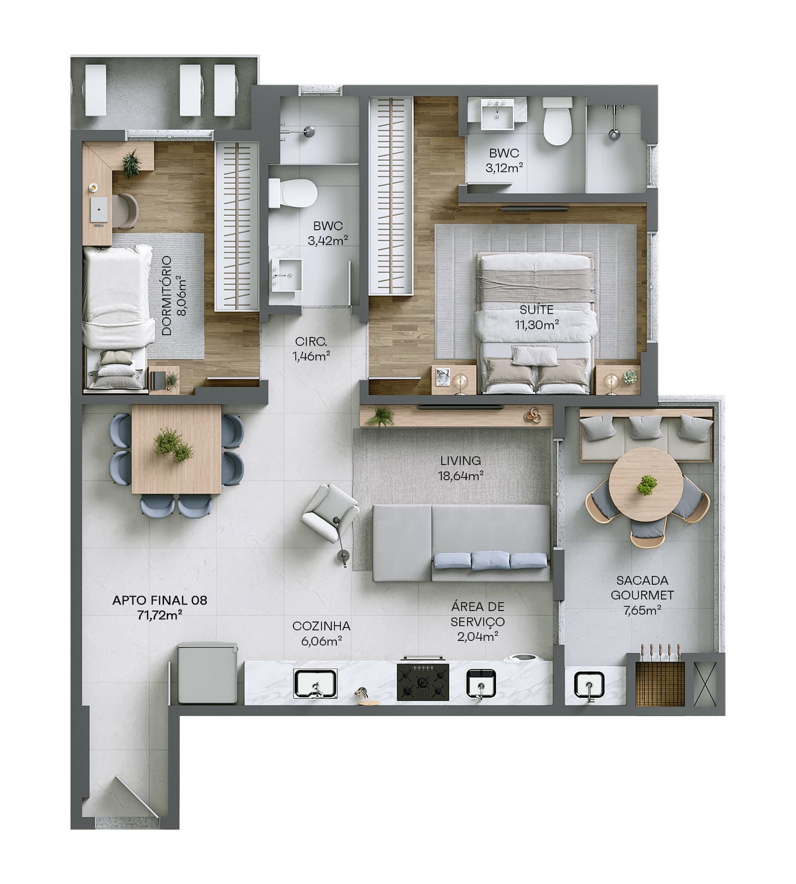 Planta 10 de Residencial Living 360