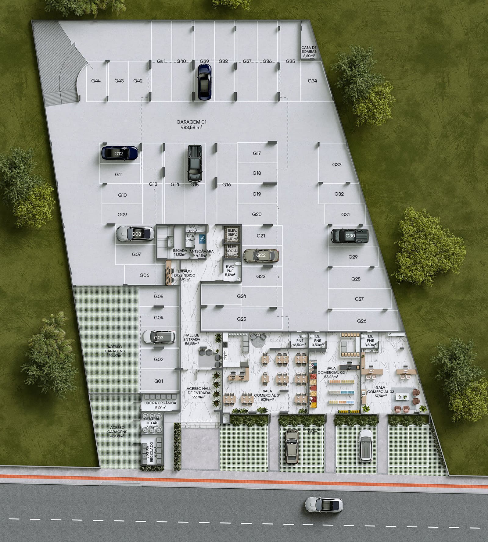 Planta 1 de Residencial Living 360
