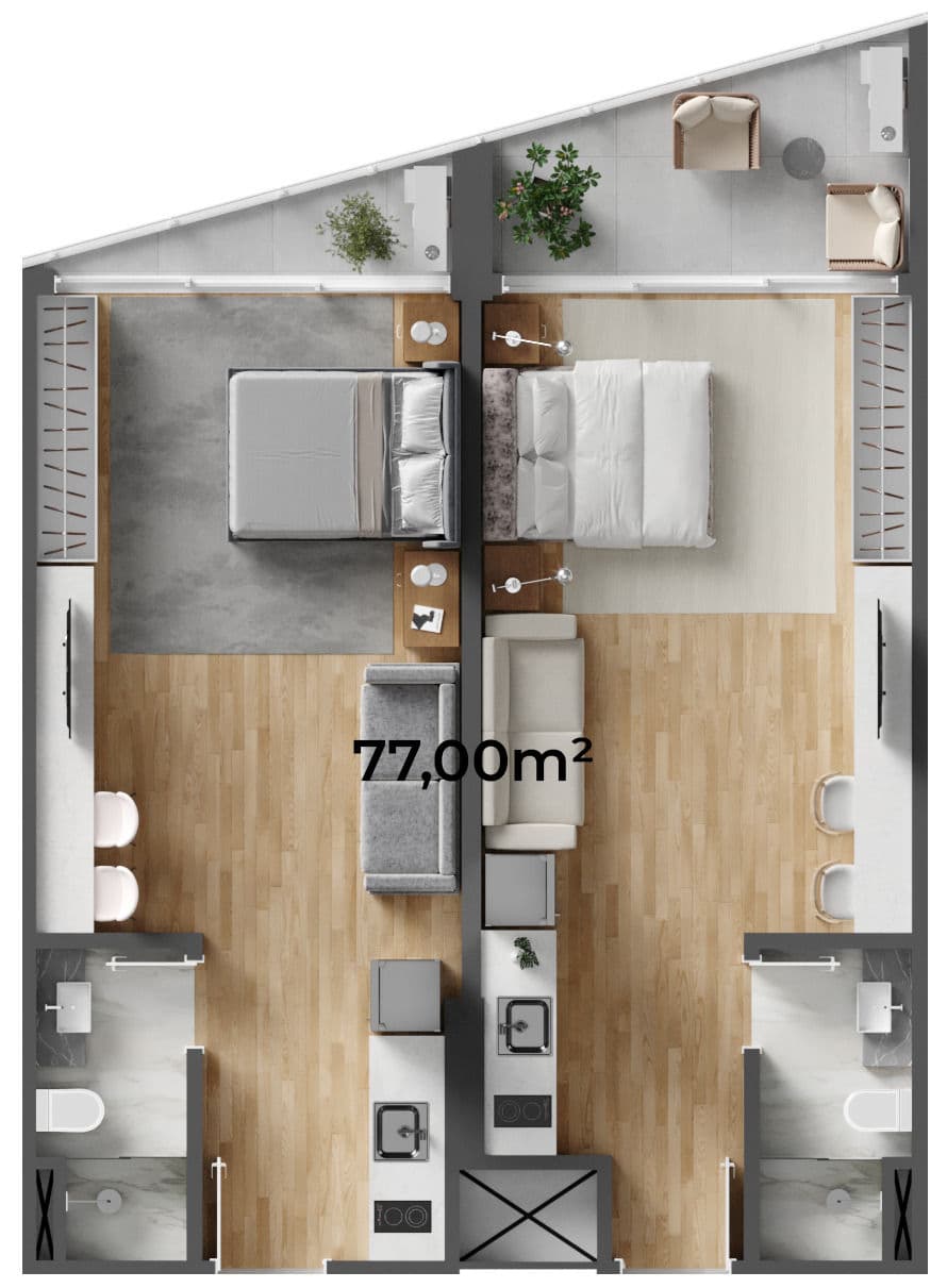 Planta 14 de Lotisa Downtown