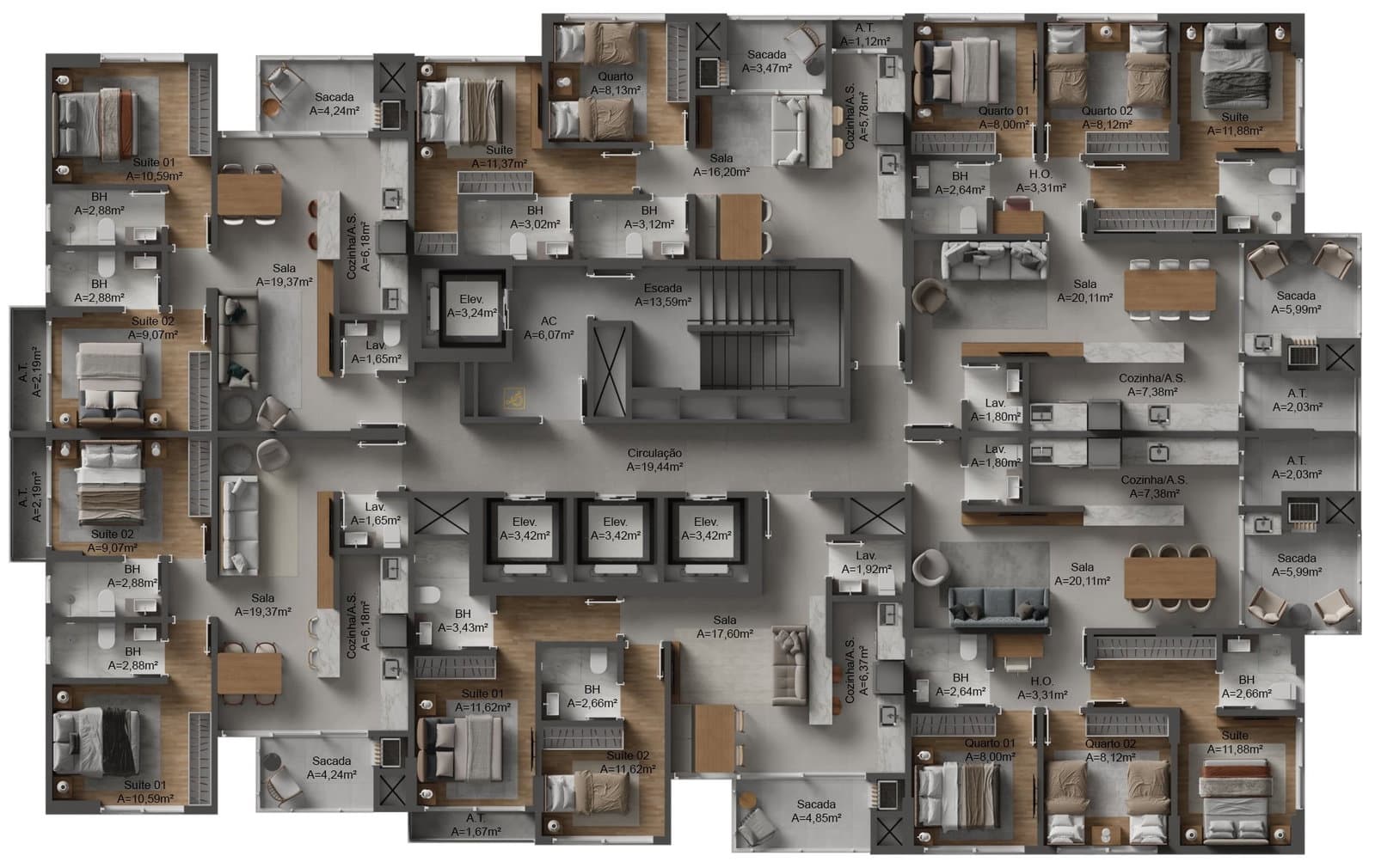 Planta 4 de Lotisa Art Tower