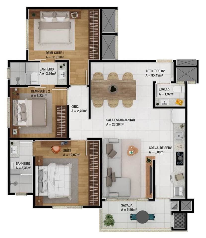 Planta 3 de Vancouver Residence