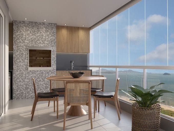 Foto 1 de Apartamento frente mar com 1 suíte + 2 demisuítes à venda, 110 m² - Centro - Navegantes/SC